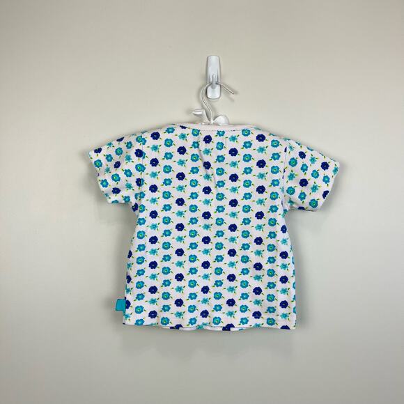 Vintage Gymboree Blue Floral Shirt Medium 3T/4T - Picture 5 of 7